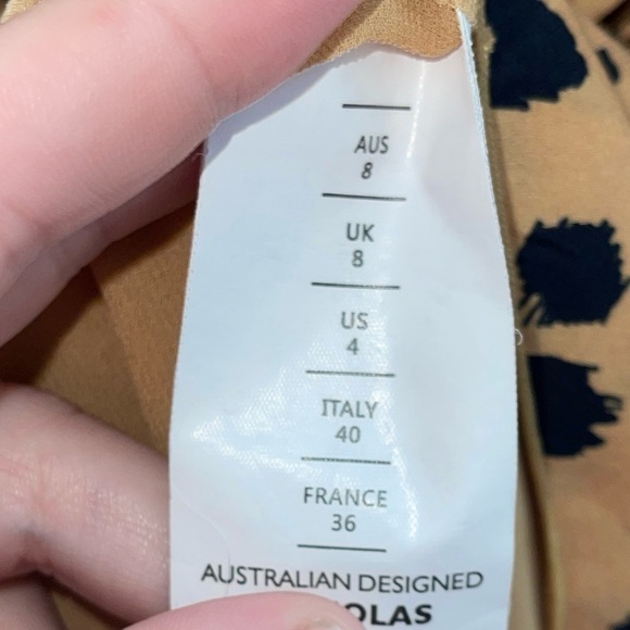 NICHOLAS Ruched Leopard Print Silk Crepe Long Sleeve Mini Dress Size US 4 - Picture 10 of 13